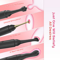 Masajeador Corporal Vibrador de Silicona de 10 Velocidades, Resistente al Agua IPX5, Carga Magnética USB, Varita AV, Vibrador Eléctrico, Estimulador de Punto G, Venta al Por Mayor