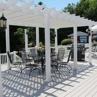 Pergola moderne et populaire en aluminium thermolaqué avec toit à lames orientables résistant à l'eau, design de pavillon