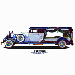 Coche Fúnebre Clásico Vintage de Lujo con Cortinas para Ventanas, Vehículo de Transporte de Ataúdes - Product Image 4