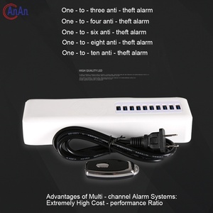 Sistema de alarma de 4, 6 y 8 puertos, pantalla de teléfono móvil, tienda minorista antirrobo, dispositivo antipérdida, exposición de teléfono inteligente móvil con soporte - Product Image 2