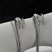 FUAMAY joyería de moda 925 plata esterlina Micro borla oreja brazalete mujer nicho diseño circón largo borla brazalete pendiente