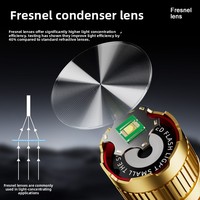 Lampe torche de camping multifonctionnelle en gros, puissante, longue autonomie, laser blanc, zoom haute puissance