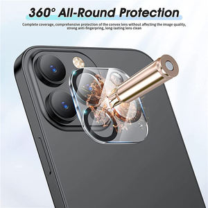 Protection d'objectif d'appareil photo HD transparente en soie imprimée sur mesure pour iPhone 15 16 17, anti-rayures, anti-choc, anti-chute - Product Image 2