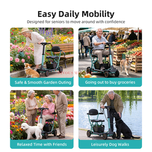 Scooter de Movilidad Compacto, Plegable y Ligero de 4 Ruedas, Scooter Eléctrico Portátil Ultraligero para Personas con Discapacidad - Product Image 5