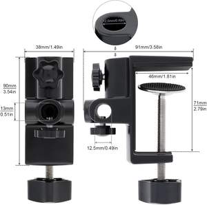 Schreibtisch lampen klemme, 1/2 Zoll 4-Loch-Metalltischbefestigungsklemme, Universal C-Klemme - Product Image 2