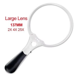 <span class=keywords><strong>Loupe</strong></span> <span class=keywords><strong>à</strong></span> <span class=keywords><strong>main</strong></span> LED de grande taille avec lumière pour la lecture, grossissement 2x 4x 10x - Meilleure <span class=keywords><strong>loupe</strong></span> de lecture éclairée de grande taille - Product Image 4