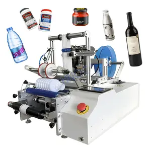 반자동 수동 롤 플랫 밥 캔 및 병 용기 디지털 인쇄 스티커 라벨 기계