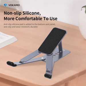 Dudukan Laptop Ergonomis Portabel dari Aluminium, 5 Tingkat Ketinggian yang Dapat Disesuaikan, Lipat, Pendingin untuk Laptop dan Tablet - Product Image 5