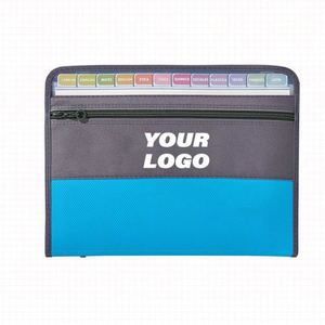 Organisateur de factures et de coupons portable, 13 poches, étiquettes PP+Oxford, sac accordéon, dossier extensible à fermeture éclair - Product Image 1