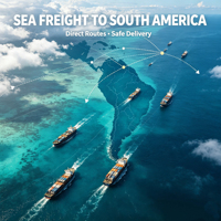 Agent d'expédition DDP pour dédouanement expert, fret maritime FCL Chine vers l'Amérique du Sud (Brésil, Chili, Pérou)