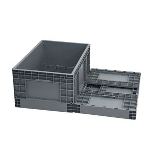 Caja de almacenamiento plegable de plástico al por mayor caja móvil de rotación de plástico caja de plástico plegable con tapa - Product Image 5