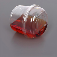 Tasse à crème glacée en plastique jetable Bols à Acai Contenants d'emballage transparents pour salade de fruits Seau à dessert en plastique Tasse à yaourt et pouding