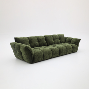 <span class=keywords><strong>Canapé</strong></span> droit en chenille avec options de couleur personnalisables, <span class=keywords><strong>canapé</strong></span> linéaire rembourré doux pour les espaces de salon modernes - Product Image 2