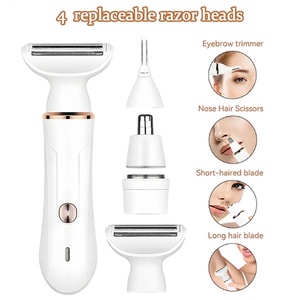 Rasoir électrique pour femmes, tondeuse à poils de nez, épilation corporelle, tondeuse à sourcils, rasoir électrique pour le visage, épilateur pour poils intimes, 4 en 1 - Product Image 2