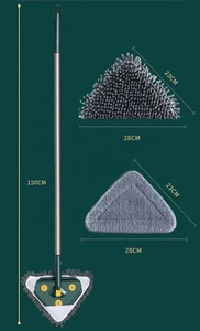 Mopa de Limpieza Triangular Multifuncional con Mango Largo para Limpiar Techos, Paredes, Ventanas, Autos y <span class=keywords><strong>Pisos</strong></span> - Product Image 4