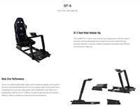 Cockpit de simulation de course CONSPIT GT-S avec siège pliable pour volants de jeu et simulateurs de conduite