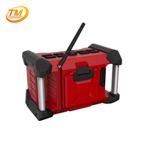 Radio Multifuncional para Obras de Construcción Compatible con Baterías de Herramientas Eléctricas de 18V, Ideal para Herramientas de Construcción y Herramientas Industriales