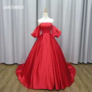 Robes de bal élégantes en satin bordeaux, col carré, dos nu, longues robes de soirée formelles Mz0037 - Product Image 1