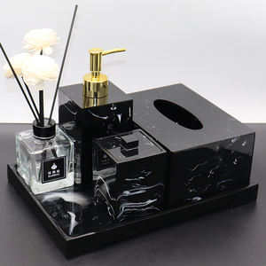 زجاجة شامبو فارغة لحمام الفندق من الراتينج ، لجل الاستحمام ، زجاجة معقم اليدين مضغوطة - Product Image 4