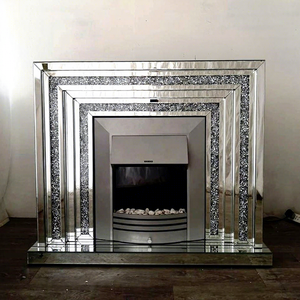Chimenea eléctrica con <span class=keywords><strong>espejo</strong></span>, base <span class=keywords><strong>de</strong></span> cristal brillante, diamante, led - Product Image 1