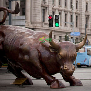 Famoso diseño personalizado grande al aire libre bronce Metal arte decoración Animal latón Wall Street Bull escultura - Product Image 6