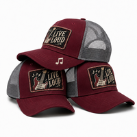Casquette de camionneur personnalisée OEM ODM style rétro rock, en maille respirante avec logo en coton, idéale pour l'extérieur et le streetwear