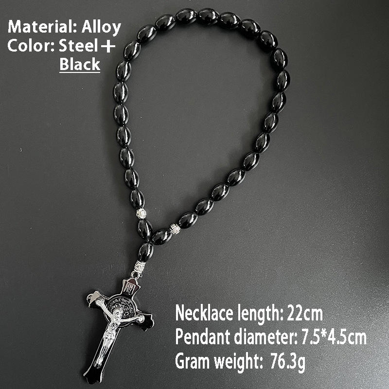 Black+Silver -Black beads