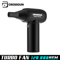 CROSSGUN Nouveau Mini Ventilateur Turbo Électrique Portable Vertical, Petite Turbine Éolienne pour Ordinateur, Barbecue, Collecteur de Poussière et Nettoyeur d'Air