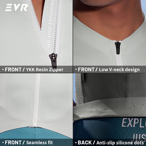 Maglia da Ciclismo <span class=keywords><strong>EVR</strong></span> per Uomo, Manica Corta, Logo Personalizzato, Asciugatura Rapida, Traspirante, OEM, Produttore all'Ingrosso, Bici da Strada, Altamente Elastica - Product Image 3