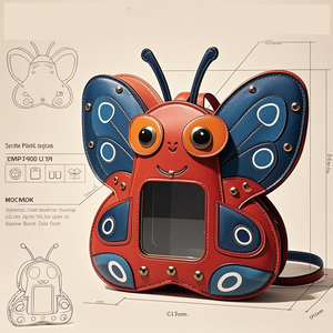 Personnalisable Simple épaule PU Ita Sac À Main À La Mode Conception Polyvalente Géométrique Fermeture Éclair Polyester Portable Papillon Ita Sac - Product Image 1