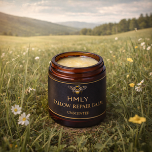 Baume au suif de bœuf biologique nourri à l'herbe OEM avec miel brut, hydratant non parfumé pour l'eczéma et les peaux sensibles, crème <span class=keywords><strong>naturelle</strong></span> pour le visage - Product Image 4