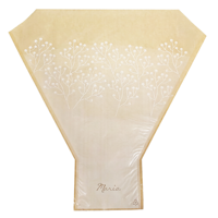 Pot de fleurs en plastique BOPP à mailles, design cœur, avec poignée Flexiloop, sérigraphié, personnalisable, recyclable, cadeau floral, facile à utiliser