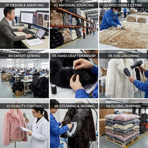 Cappotto Invernale <span class=keywords><strong>Oversize</strong></span> da Donna Stile Europeo Lungo in Finta Pelle Scamosciata con Collo in Pelliccia di Volpe, Doppio Petto e Fodera in Pelliccia Sintetica - Product Image 6