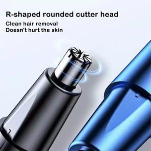 Rechargeable Lavable Rasage 2 en 1 Indolore Visage Nez Oreille Électrique Nez Cheveux Tondeuse Rasoir Épilateur - Product Image 4