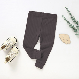 <span class=keywords><strong>Pantalones</strong></span> de Algodón Orgánico al por Mayor <span class=keywords><strong>para</strong></span> <span class=keywords><strong>Bebés</strong></span>, Niñas y Niños, Lisos, Acanalados, Tipo Jogger - Product Image 4