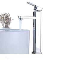 Robinet d'eau chaude et froide pour lavabos, robinet de lavabo moderne pour salle de bain, robinet de salle de bain à poignée unique