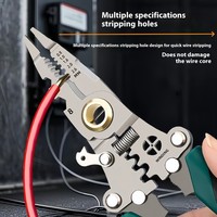 Nouvelles pinces à dénuder électriques pliantes multifonctionnelles pour électricien, avec fonction testeur de tension intégrée et lames dentelées, pour le bricolage