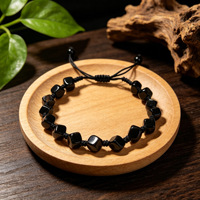 Bracelet en perles carrées facettées en quartz améthyste naturel, perles de 6*6 mm, réglable, romantique, tendance, cadeau unisexe pour hommes et femmes