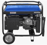 Générateur d'essence triphasé 9 kW 50 Hz à démarrage électrique par lanceur, portable, pour chantier et alimentation de secours en cas de surcharge