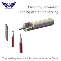 Alat Pemotong Lubang Dalam CNC, Alat Bor Tungsten Karbida Padat MVR, Pemotong Mikro Bore, Batang Bor, Alat Bubut