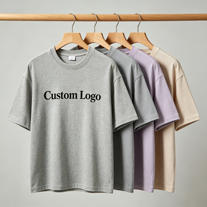 เสื้อยืดคอกลมทรงโอเวอร์ไซส์ผ้าฝ้าย 100% 250gsm สำหรับผู้ชาย พิมพ์ลายด้วยความร้อน เหมาะสำหรับใส่ลำลองทุกวัน (ODM Custom) - Product Image 2