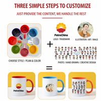 Mug en céramique avec logo personnalisé en gros, mug en porcelaine de 11 oz pour sublimation / transfert thermique, OEM ODM couleur Pantone taille personnalisée