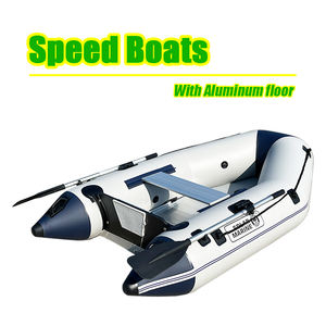Bateau pneumatique à fond en aluminium soudé thermiquement pour 2 personnes, kayak de pêche personnalisé en PVC, bateau de sauvetage rapide à rames - Product Image 5
