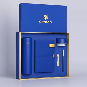 Elegant Corporate Gift Box with Insulated Bottle, A5 <b>Planner</b>, Pen, USB Flash and Mini Speaker | Personalized Logo - Product Image 3