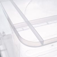 Conteneurs de rangement en plastique écologiques en gros, boîtes de rangement empilables transparentes de grande taille avec roulettes, boîtes de rangement pour vêtements