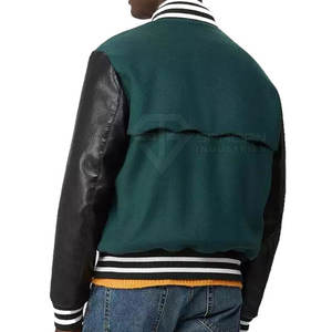 Nouvelle veste de baseball pour homme de qualité supérieure, logo brodé personnalisé, col montant pour l'hiver, style veste avec poche pour homme - Product Image 3