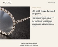 Bingkai Kacamata Bulat Emas 18K Berlian Buatan Laboratorium Kacamata Optik Lapisan Emas Putih Perhiasan Fashion Unisex