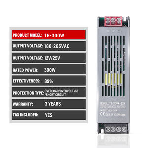 Fuente de alimentación LED ultrafina MWEL 12V 24V 60W 100W 200W 300W 400W Convertidor de CA a CC para sistema de iluminación <span class=keywords><strong>CCTV</strong></span> de tira LED - Product Image 4