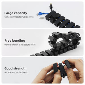 Columna vertebral de serpiente Flexible de gestión de cables debajo de la Mesa de alta calidad con imán para muebles de oficina - Product Image 3