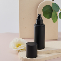 Flacon pulvérisateur rechargeable en PET mat de 150 ml, calibre 24, noir, vide, à fine brume, pour emballage de toner cosmétique